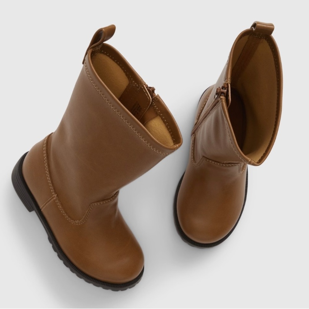 Toddler Faux-Leather Tall Boots